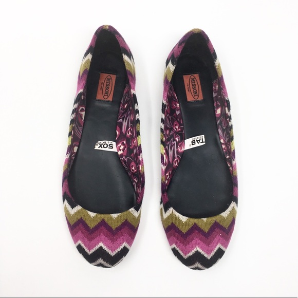 Missoni For Target Shoes Sox Tab Flats Chevron Sz 6 Poshmark